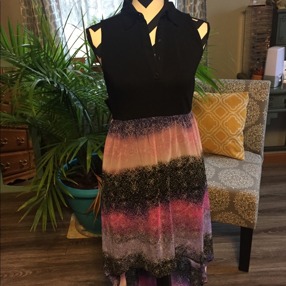 Material Girl Hi Low Open Back Tank Dress - Picture 1 of 6